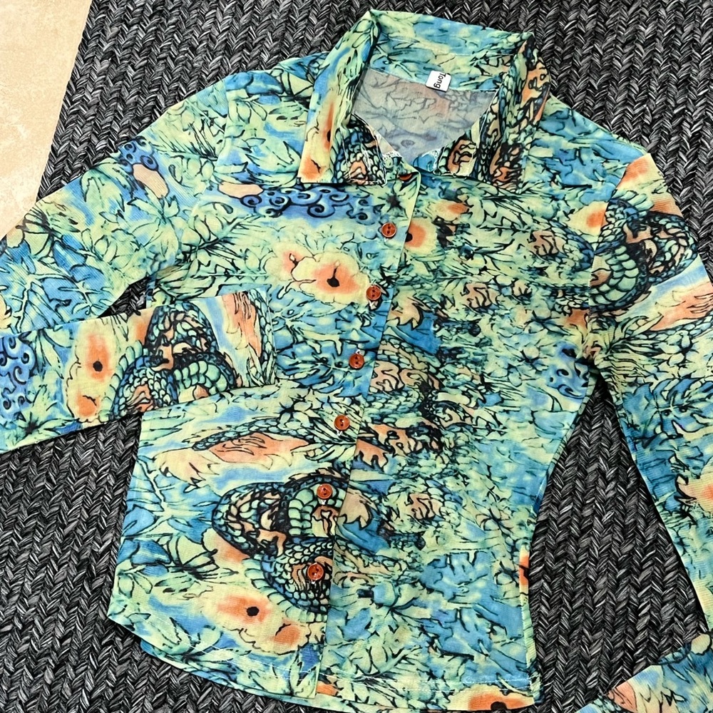 Button Up Collared Top - image 2